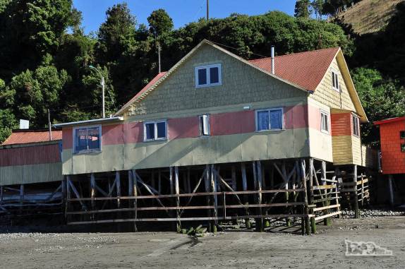 Palafitas, arquitetura típica da ilha de Chiloé, no sul do Chile